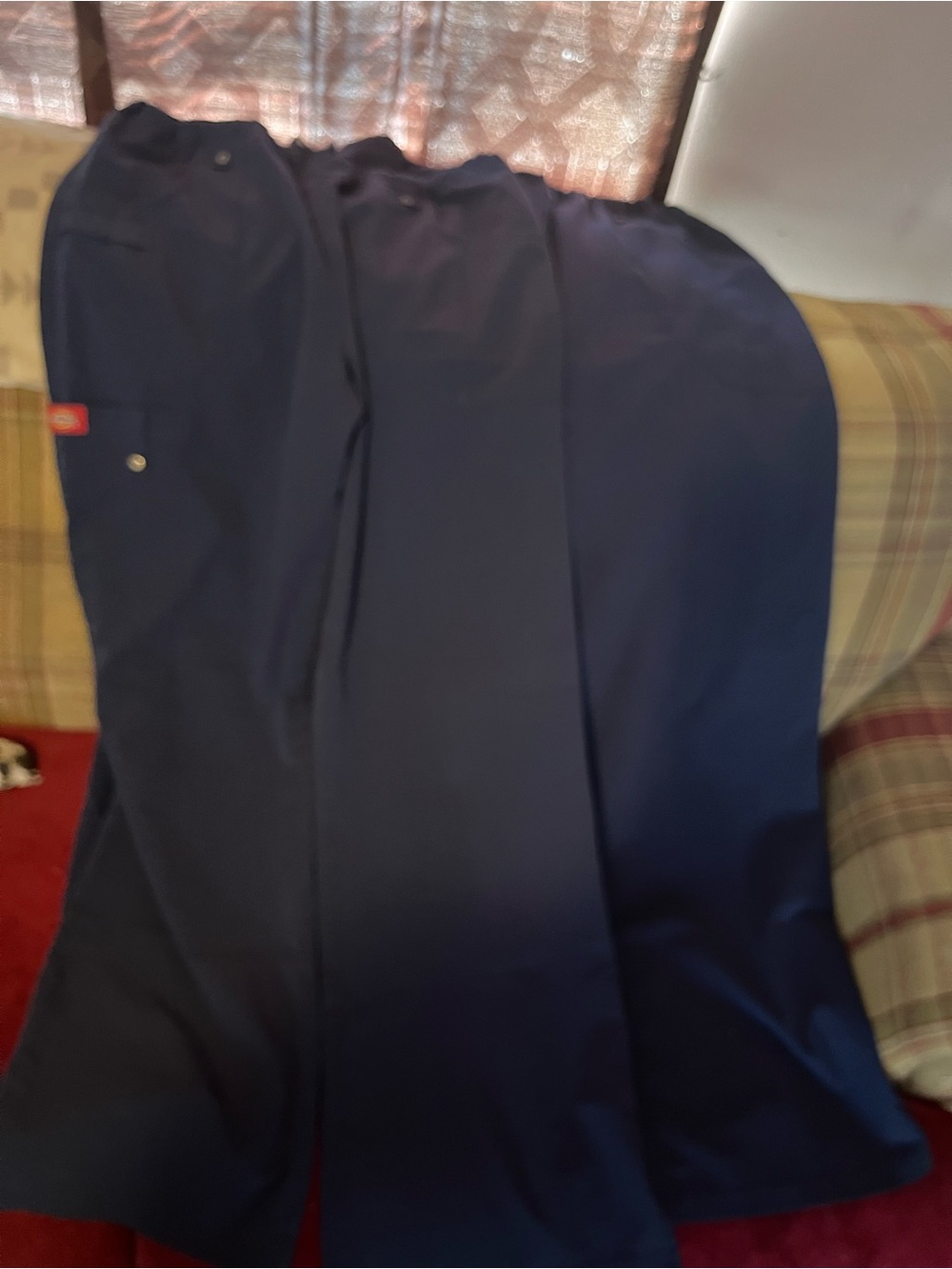 2 pair Dickies Navy Blue Boot Cut Work Pants for Women